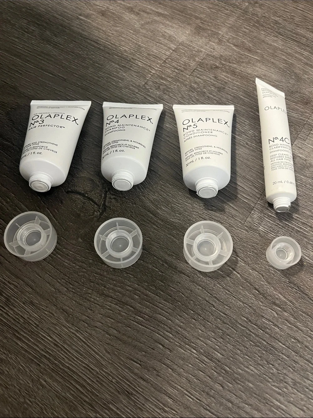 OLAPLEX Travel Size White Mini Bond Building Hair Treatments Set